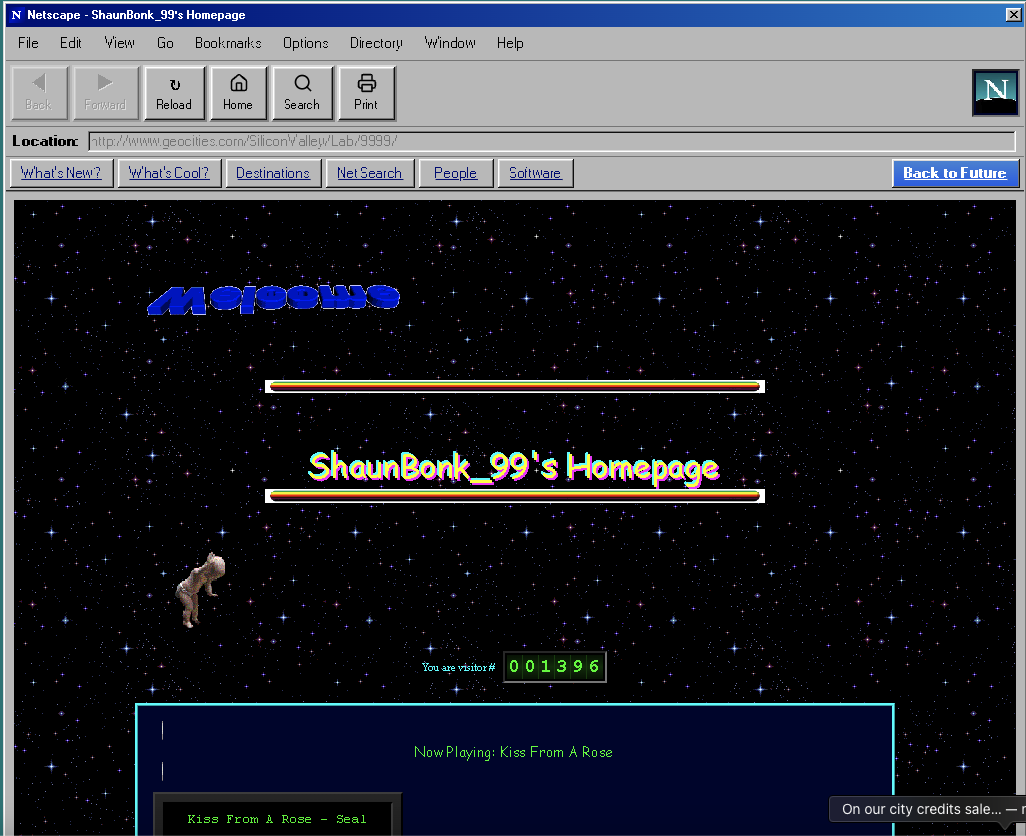 1999 mode - Geocities style site