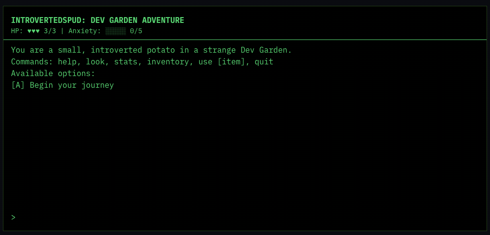 SPUDGAME.EXE text adventure
